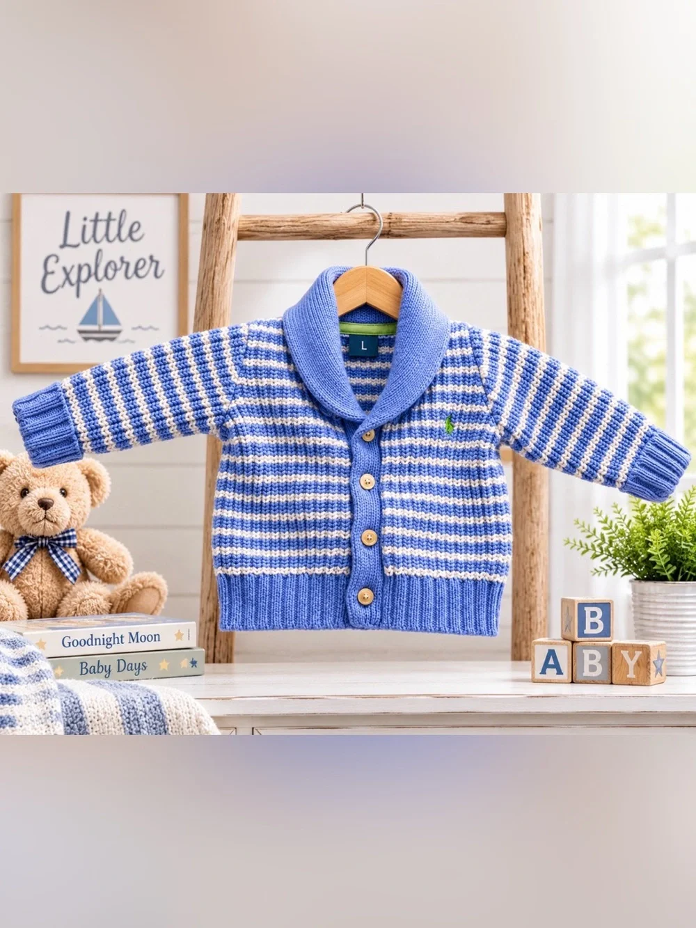 Ralph Lauren 3 months cardigan sweater 100% cotton